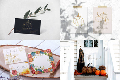 Pumpkins Watercolor Creative Design Bundle - Artixty