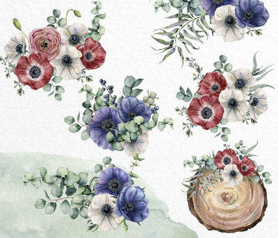 Eucalyptus Mania Watercolor Design Bundle - Artixty