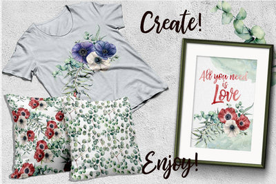 Eucalyptus Mania Watercolor Design Bundle - Artixty