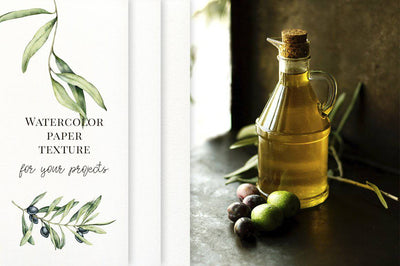 Olives Watercolor Elements Collection - Artixty