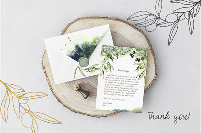Olives Watercolor Elements Collection - Artixty