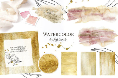 Olives Watercolor Elements Collection - Artixty
