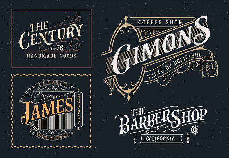 The Massive Vintage Font Bundle - 15 Fonts