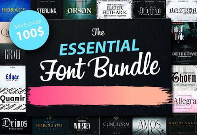 The Essential Font Bundle - 80+ Fonts - Artixty