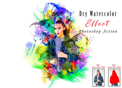 50-in-1 Watercolor and Oil Photoshop Actions Bundle