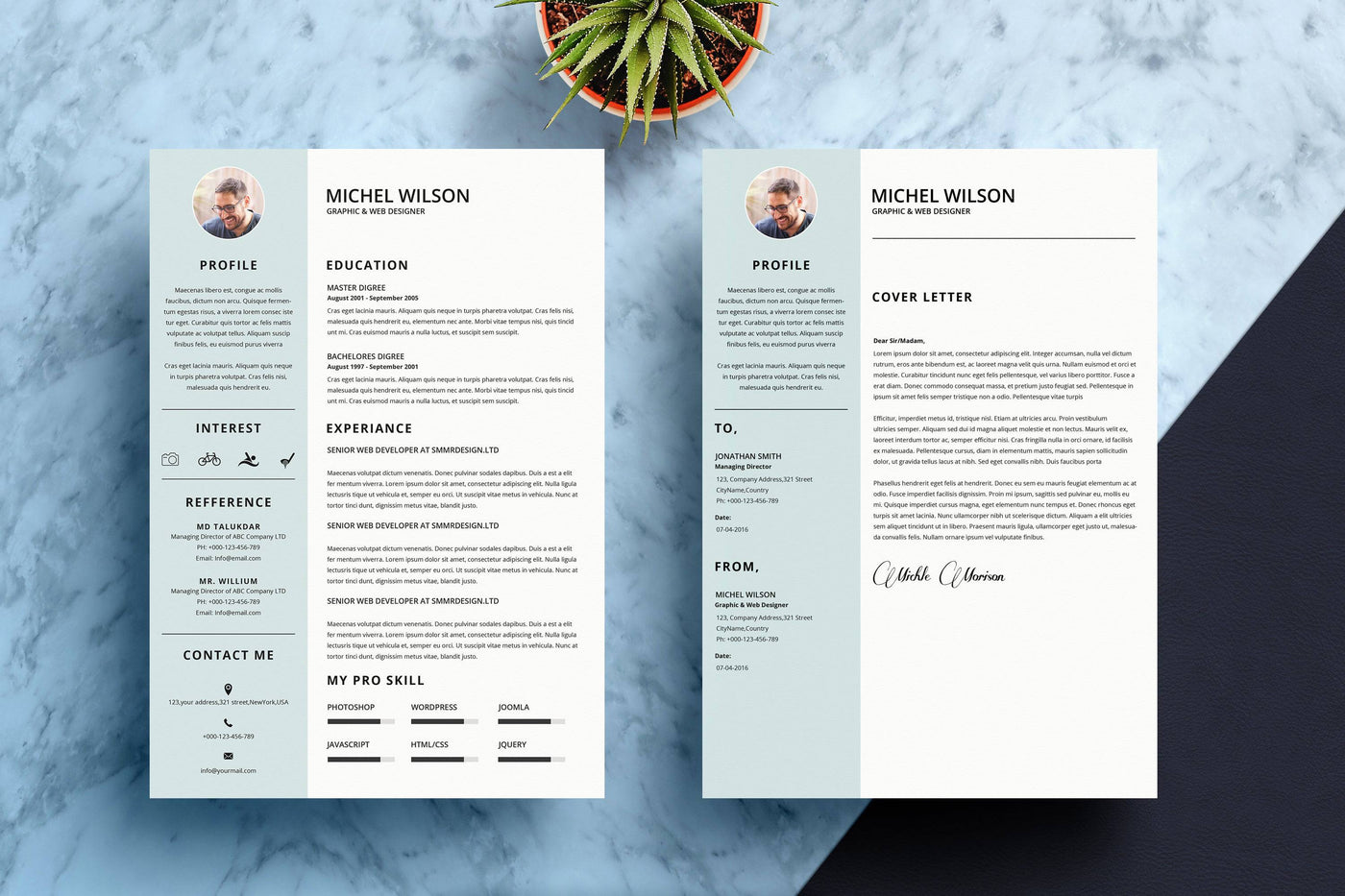 Professional Resume & Cover Letter Bundle - Artixty