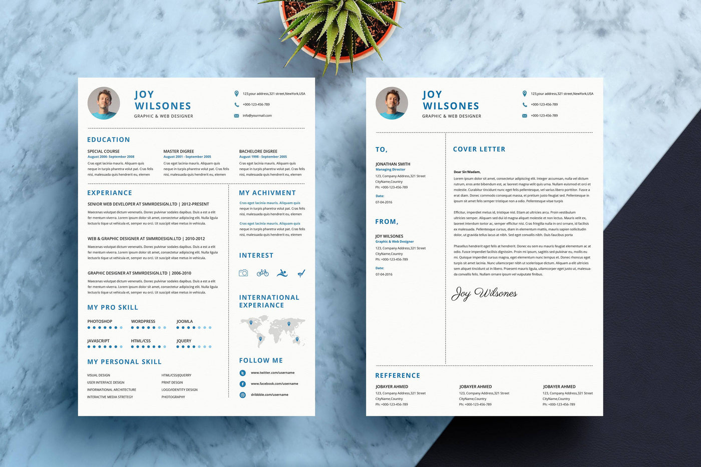 Professional Resume & Cover Letter Bundle - Artixty