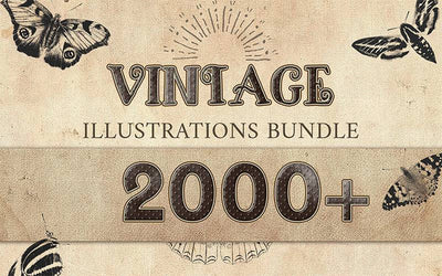 2000+ Vintage Illustrations Bundle - Artixty