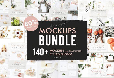 140+ Giant Mockups And Styled Photos Bundle - Artixty