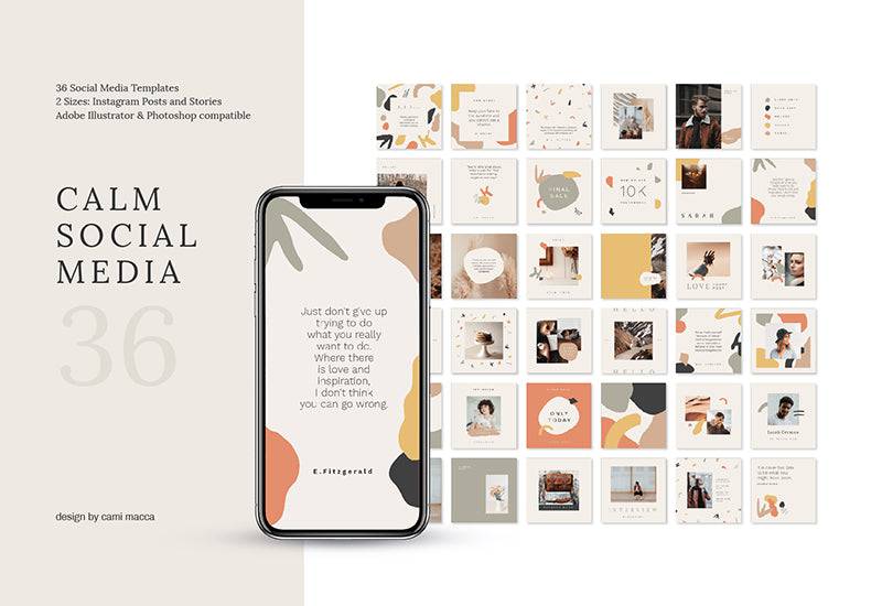 Calm Social Media Templates Bundle - Artixty