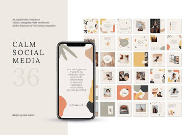 Calm Social Media Templates Bundle - Artixty