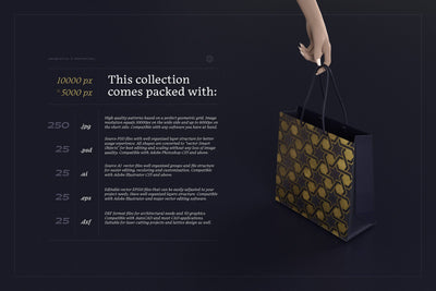 The Luxury Patterns Bundle - 250 Geometric Backgrounds - Artixty