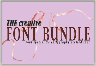 The Creative Font Bundle - 34 Calligraphy Fonts - Artixty