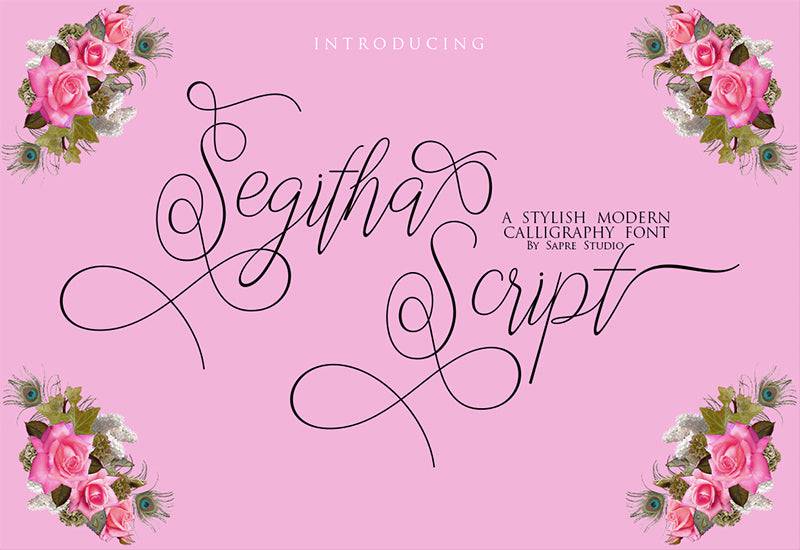 The Creative Font Bundle - 34 Calligraphy Fonts - Artixty