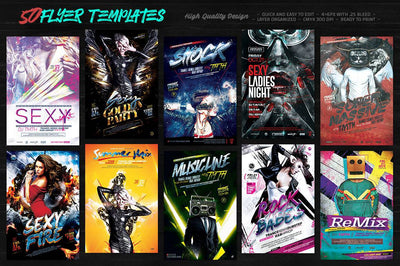 The Phenomenal Flyer Templates & Stock Models Bundle - Artixty