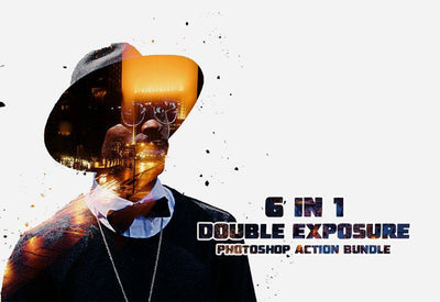 6-In-1 Double Exposure Photoshop Actions Bundle - Artixty