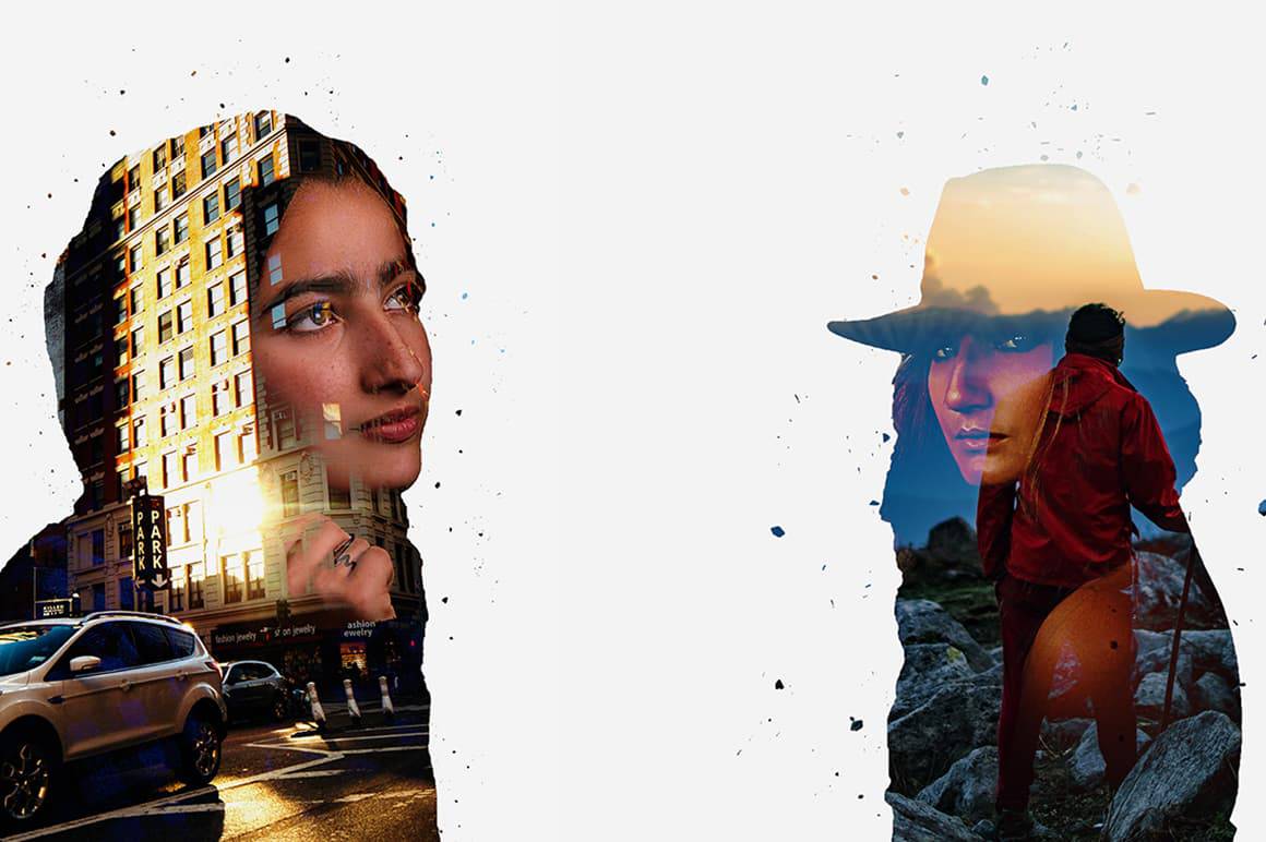 6-In-1 Double Exposure Photoshop Actions Bundle - Artixty