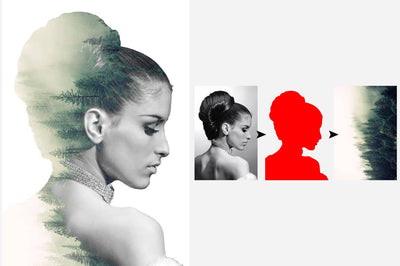 6-In-1 Double Exposure Photoshop Actions Bundle - Artixty