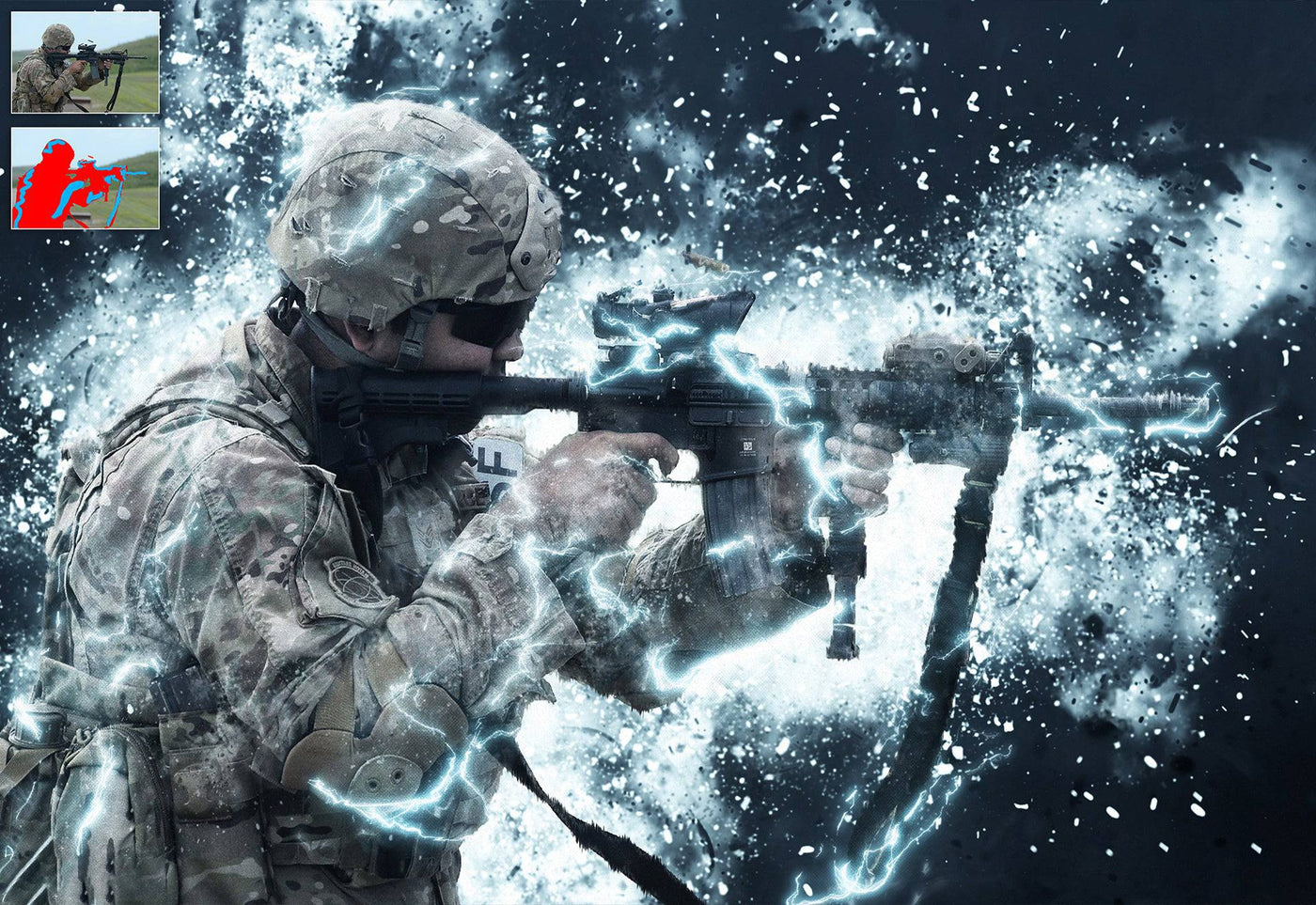 10-In-1 Lighting Explosions Photoshop Actions Bundle - Artixty