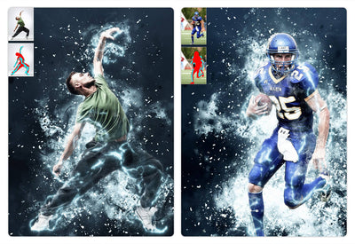 10-In-1 Lighting Explosions Photoshop Actions Bundle - Artixty