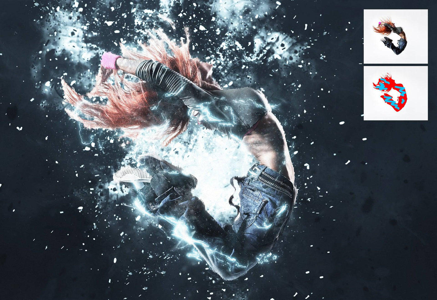 10-In-1 Lighting Explosions Photoshop Actions Bundle - Artixty