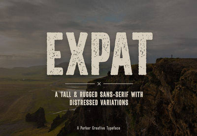 Expat Handmade Rugged Typeface - Artixty