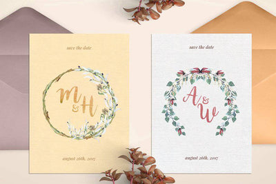 The Watercolor Monogram Illustration Bundle - Artixty