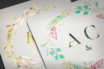 The Watercolor Monogram Illustration Bundle - Artixty