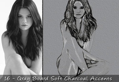 25 Realistic Charcoal Drawing & Sketching Effects - Artixty