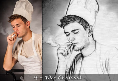 25 Realistic Charcoal Drawing & Sketching Effects - Artixty
