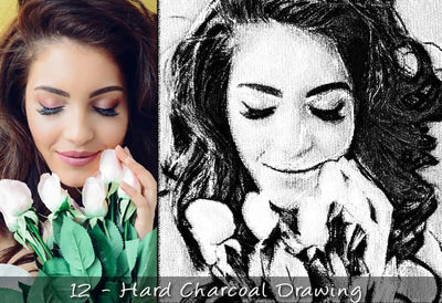 25 Realistic Charcoal Drawing & Sketching Effects - Artixty