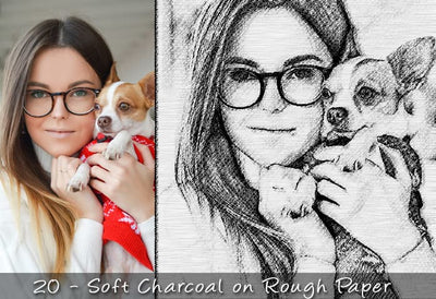 25 Realistic Charcoal Drawing & Sketching Effects - Artixty