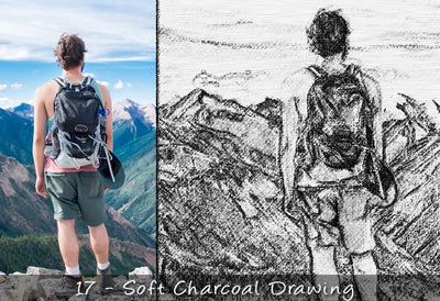 25 Realistic Charcoal Drawing & Sketching Effects - Artixty