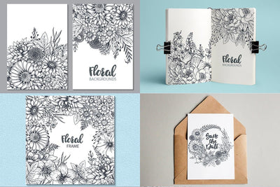 The Large Vector Flowers Bundle - 400+ Design Elements - Artixty