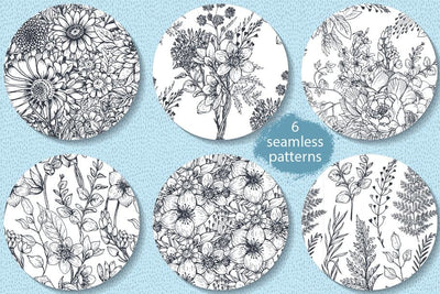The Large Vector Flowers Bundle - 400+ Design Elements - Artixty