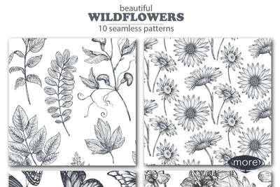 The Large Vector Flowers Bundle - 400+ Design Elements - Artixty