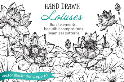 The Large Vector Flowers Bundle - 400+ Design Elements - Artixty