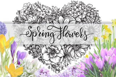 The Large Vector Flowers Bundle - 400+ Design Elements - Artixty