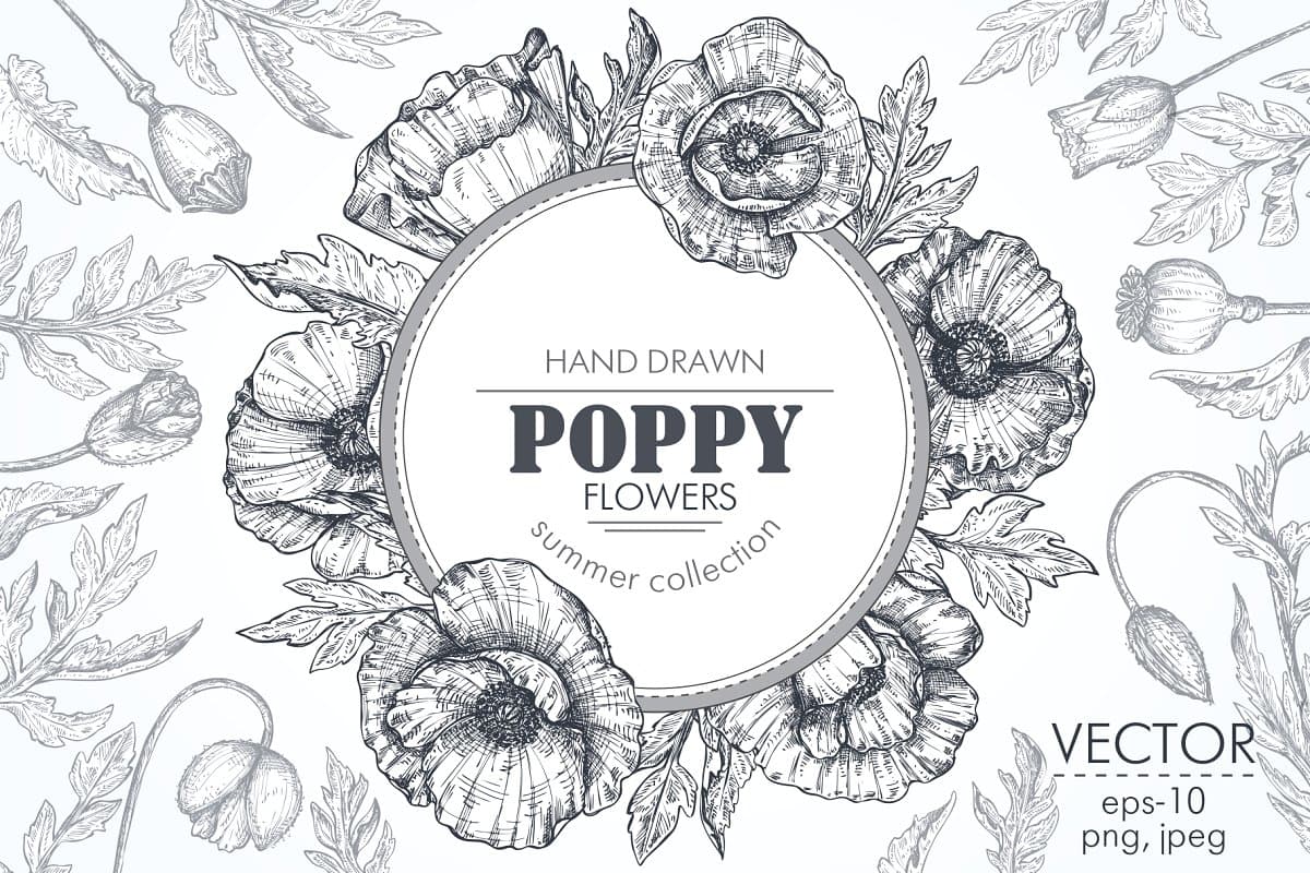 The Large Vector Flowers Bundle - 400+ Design Elements - Artixty