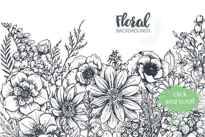 The Large Vector Flowers Bundle - 400+ Design Elements - Artixty