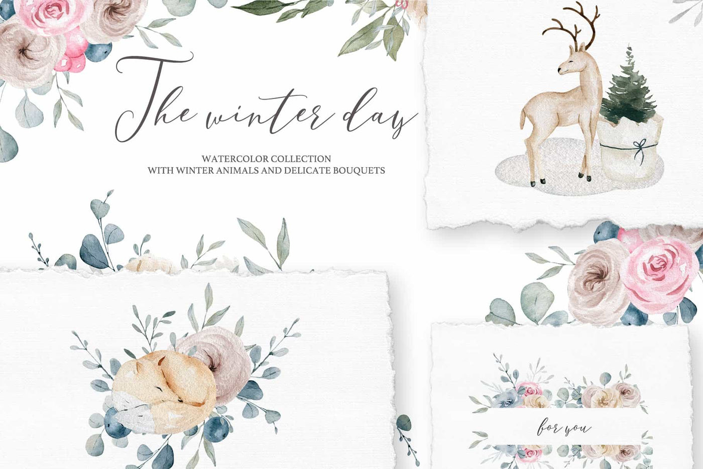 The Whole Shop Watercolor Bundle - 2500+ Elements - Artixty