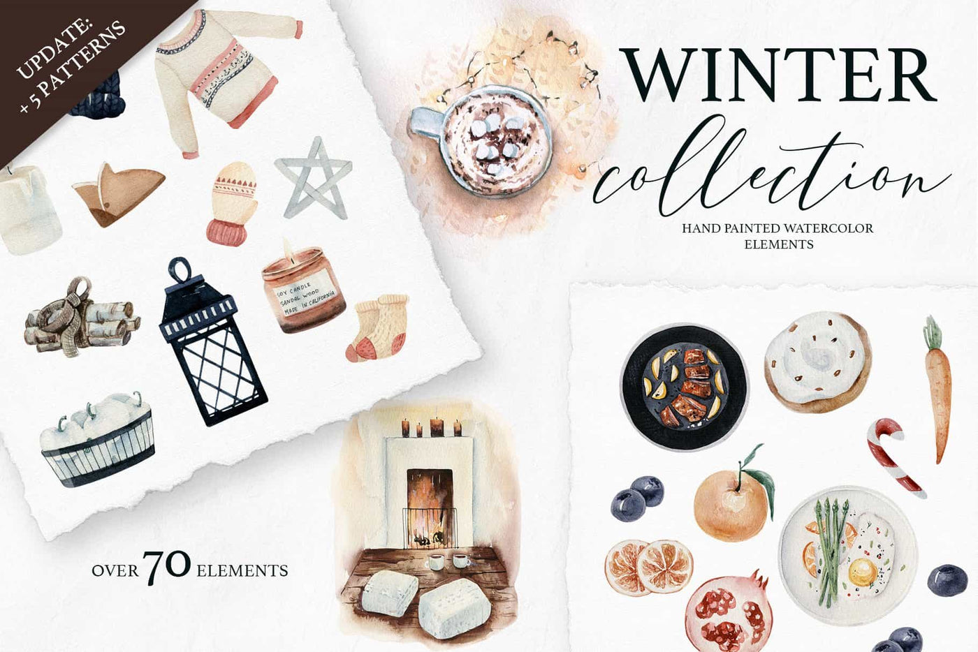 The Whole Shop Watercolor Bundle - 2500+ Elements - Artixty