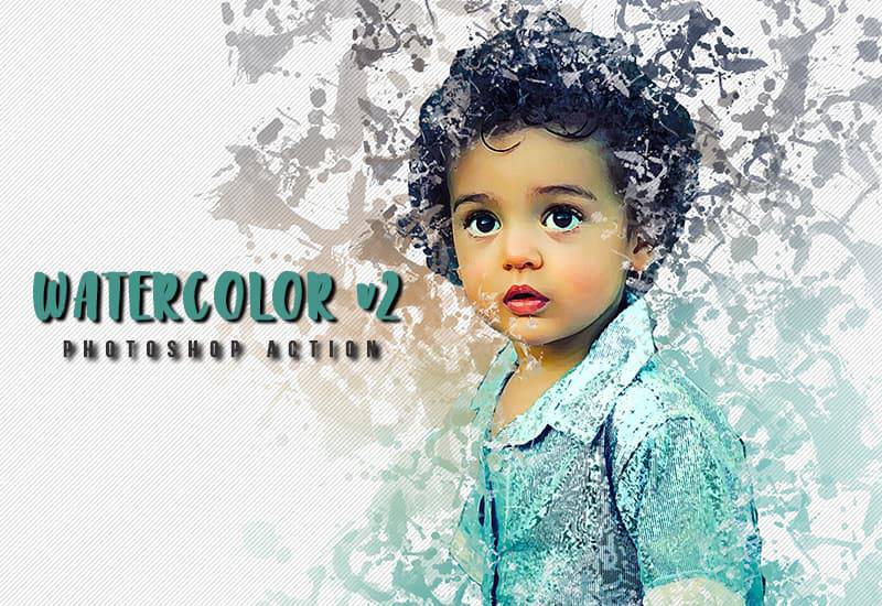 11-In-1 Elegant Watercolor Photoshop Actions Bundle - Artixty