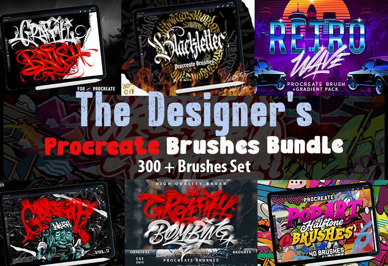 The Designer's Procreate Brushes Bundle - 300+ Brushes - Artixty