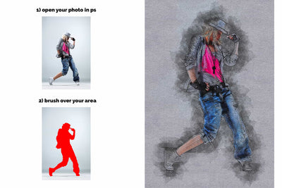 15 Wall Art Photoshop Actions Bundle - Artixty