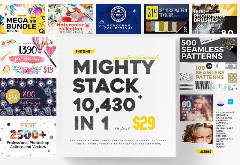 10,430-In-1 Mighty Stack Design Bundle - Artixty