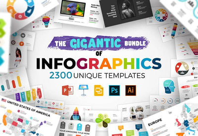 The Gigantic Bundle Of 2300 Infographics Elements - Artixty