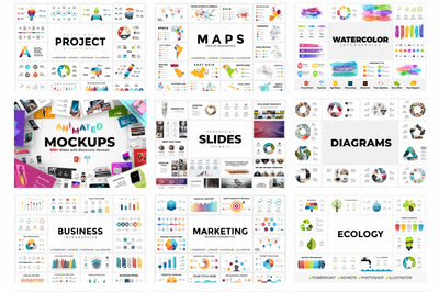 The Gigantic Bundle Of 2300 Infographics Elements - Artixty