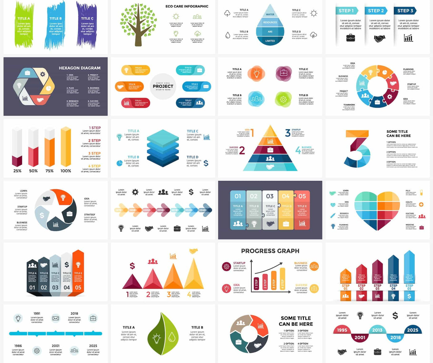 The Gigantic Bundle Of 2300 Infographics Elements - Artixty