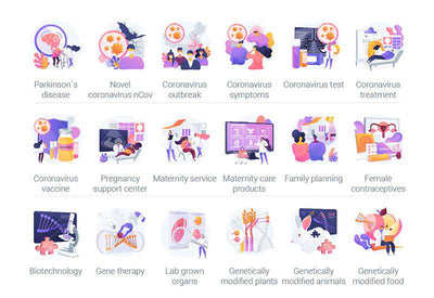 Healthcare UI Illustration Kit - 50+ Illustrations - Artixty